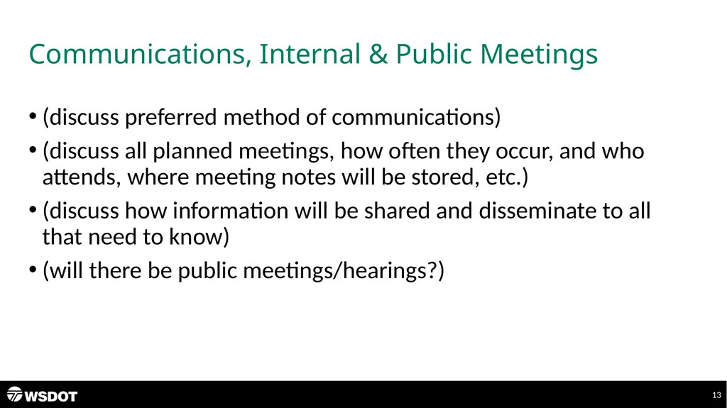 Project Title Kick-Off Team Meeting Wednesday, - slide 13 of 14