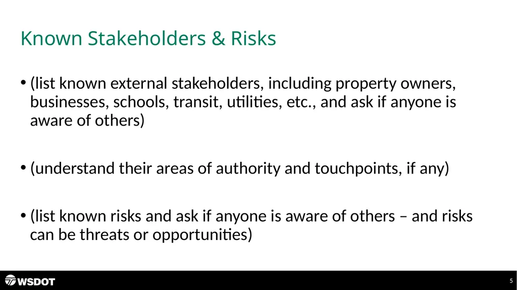 Project Title Kick-Off Team Meeting Wednesday, - slide 5 of 14