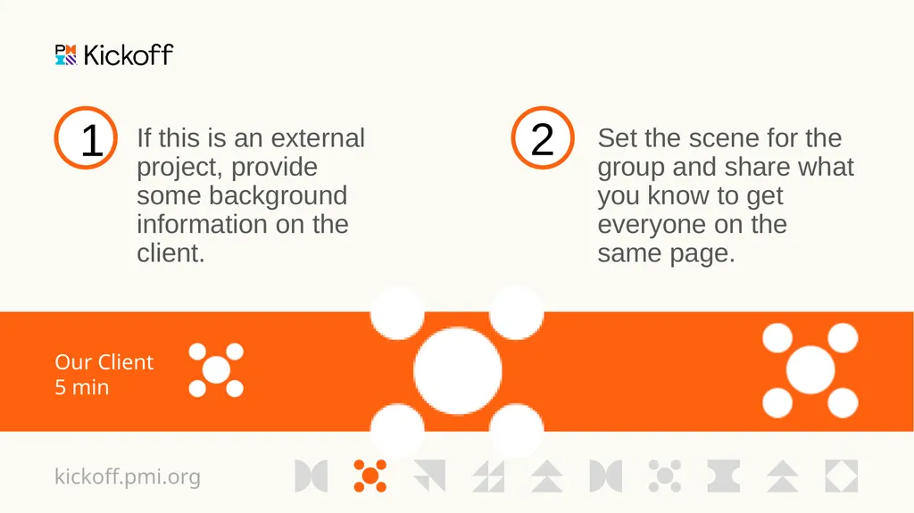 Project Kickoff <Date Here> kickoff.pmi.org - slide 4 of 12