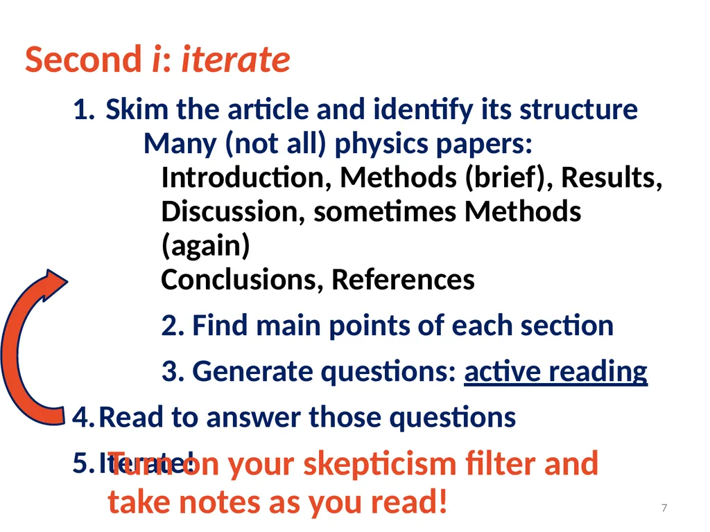 How to Read a Physics Paper—The Four i’s +1 Celia - slide 7 of 20
