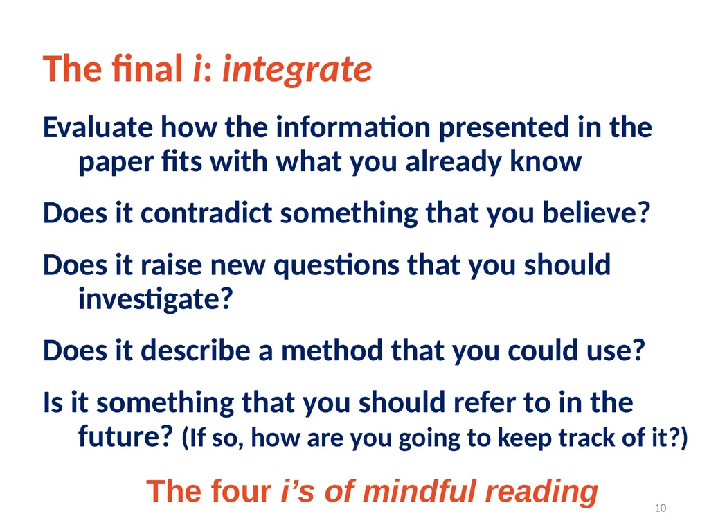 How to Read a Physics Paper—The Four i’s +1 Celia - slide 10 of 20