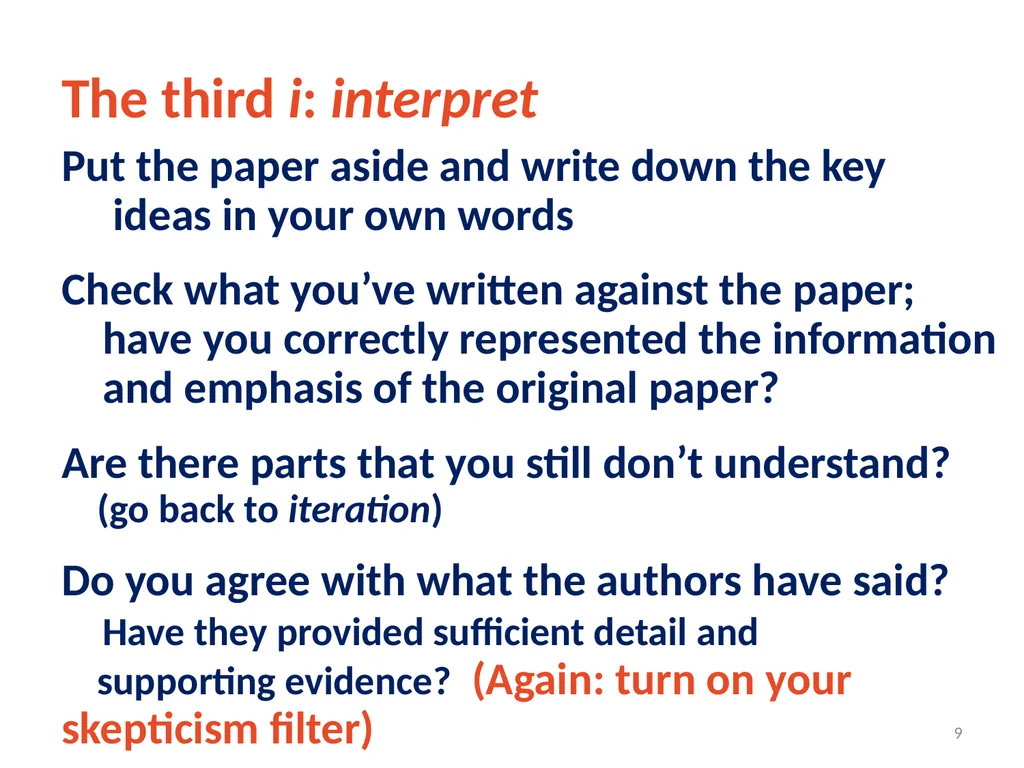 How to Read a Physics Paper—The Four i’s +1 Celia - slide 9 of 20