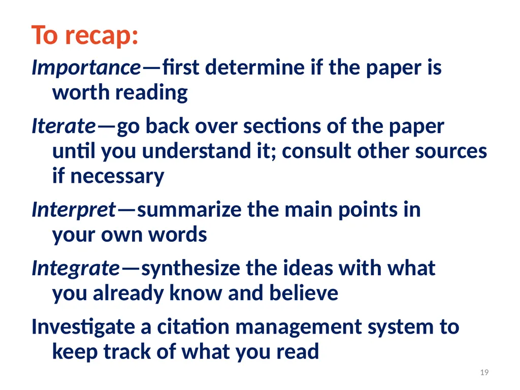 How to Read a Physics Paper—The Four i’s +1 Celia - slide 19 of 20