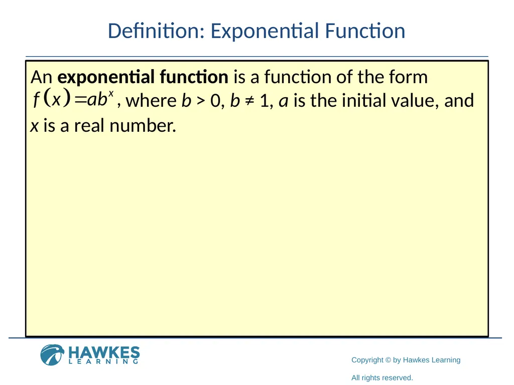 Section 5.7 Exponential and Logarithmic Functions - slide 2 of 55