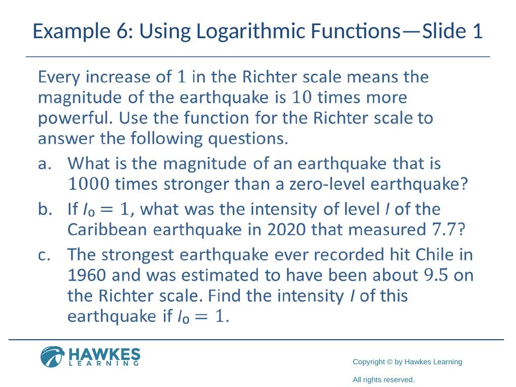 Section 5.7 Exponential and Logarithmic Functions - slide 49 of 55