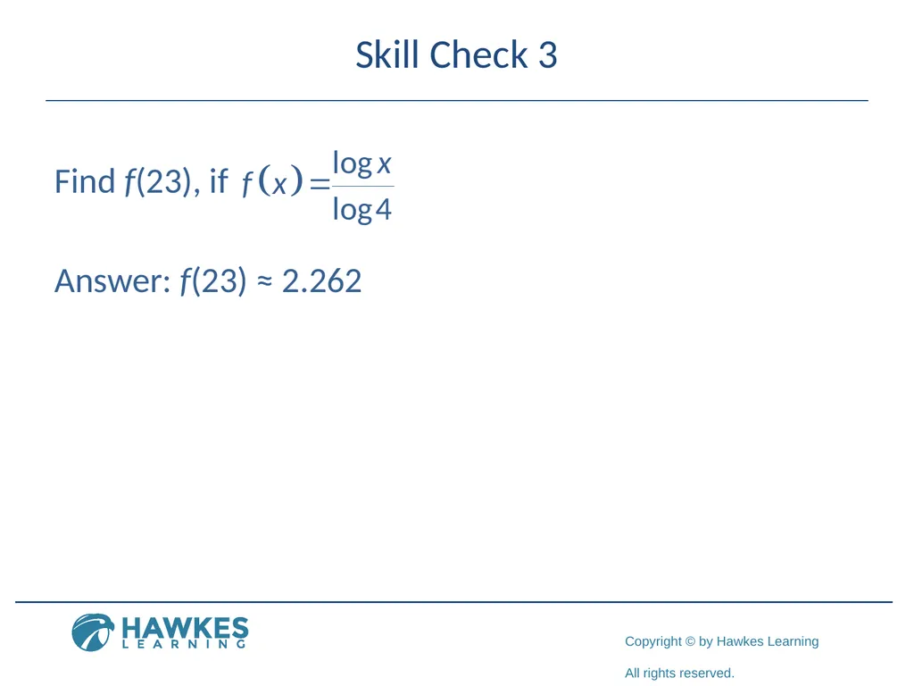 Section 5.7 Exponential and Logarithmic Functions - slide 48 of 55