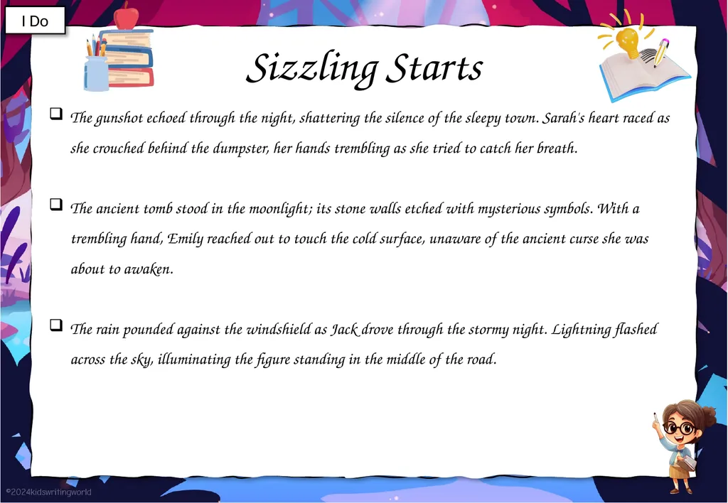 Sizzling Starts Lesson Objectives By the end of - slide 6 of 10