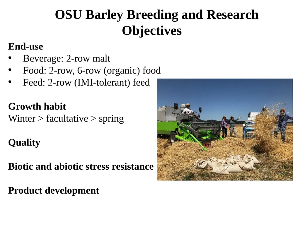 The what, when, why, and how of barley In the - slide 12 of 33