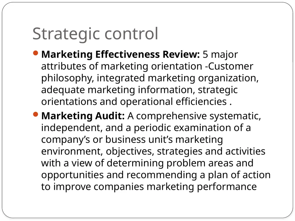 Strategic Marketing Planning Process Marketing - slide 10 of 27