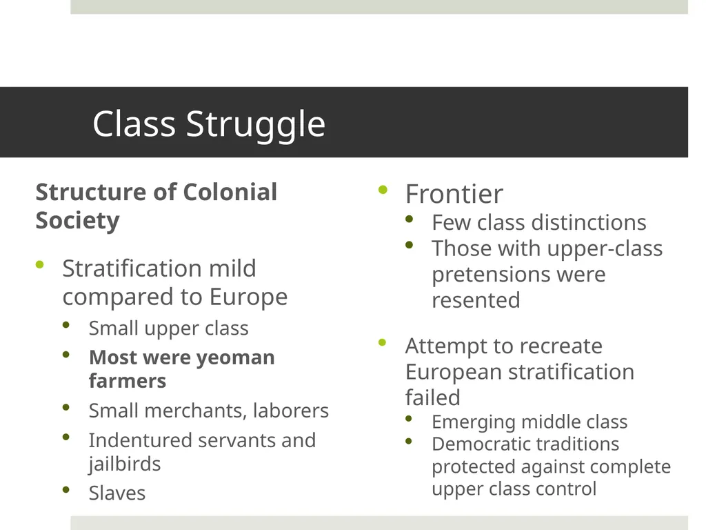 The Colonies Before War Characteristics of 18th - slide 4 of 20