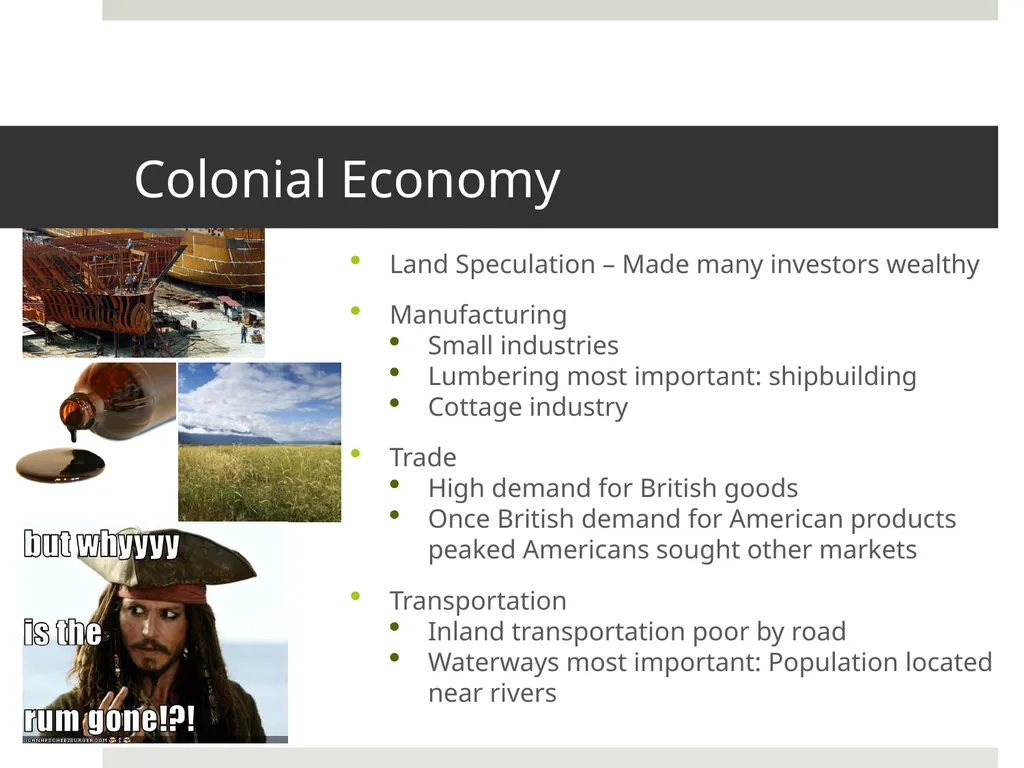 The Colonies Before War Characteristics of 18th - slide 5 of 20