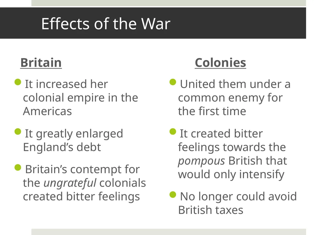 The Colonies Before War Characteristics of 18th - slide 16 of 20