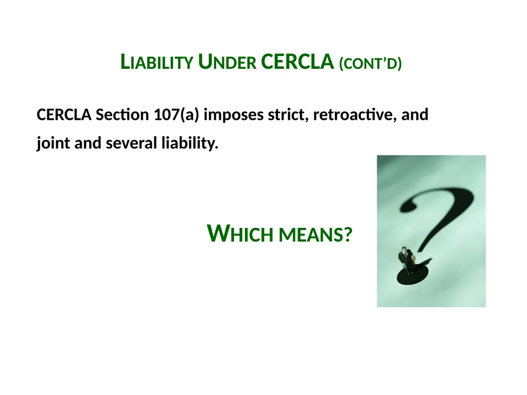 Introduction to CERCLA Session 1 Carlyn Winter - slide 20 of 25
