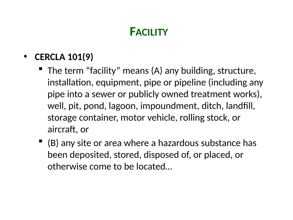 Introduction to CERCLA Session 1 Carlyn Winter - slide 16 of 25