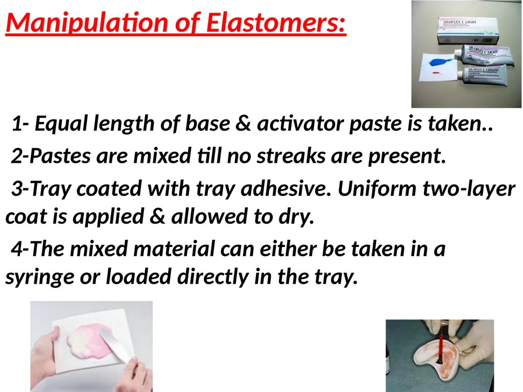Elastomeric Impression Materials Dr. Manar Nazhat - slide 17 of 24