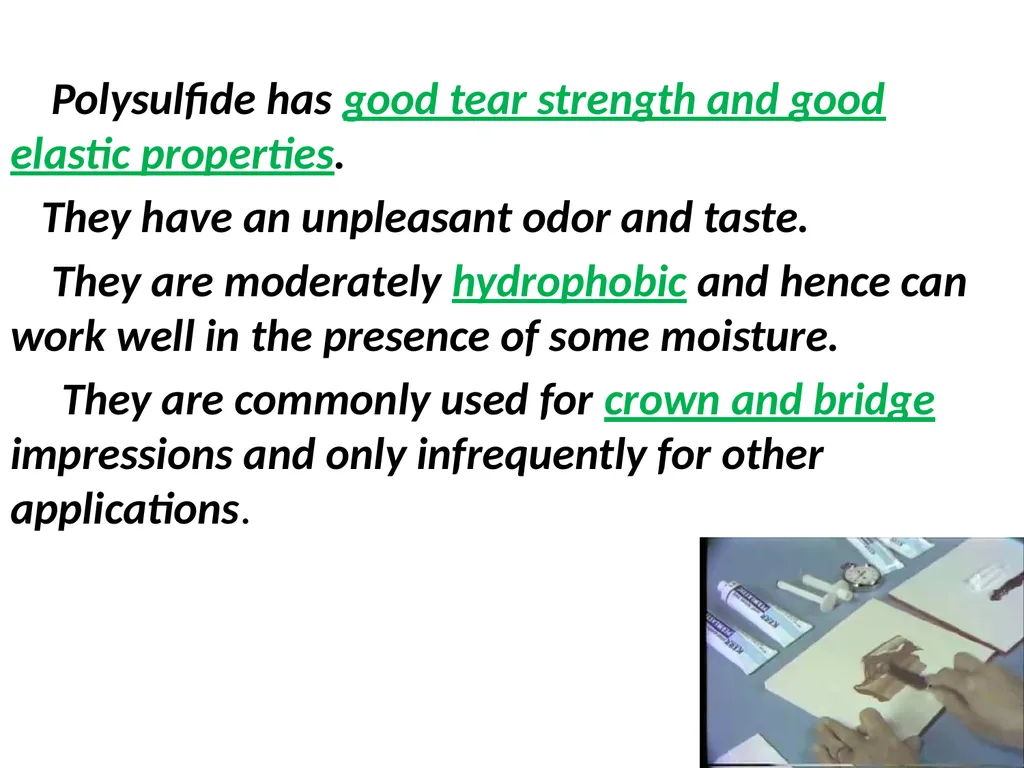 Elastomeric Impression Materials Dr. Manar Nazhat - slide 21 of 24