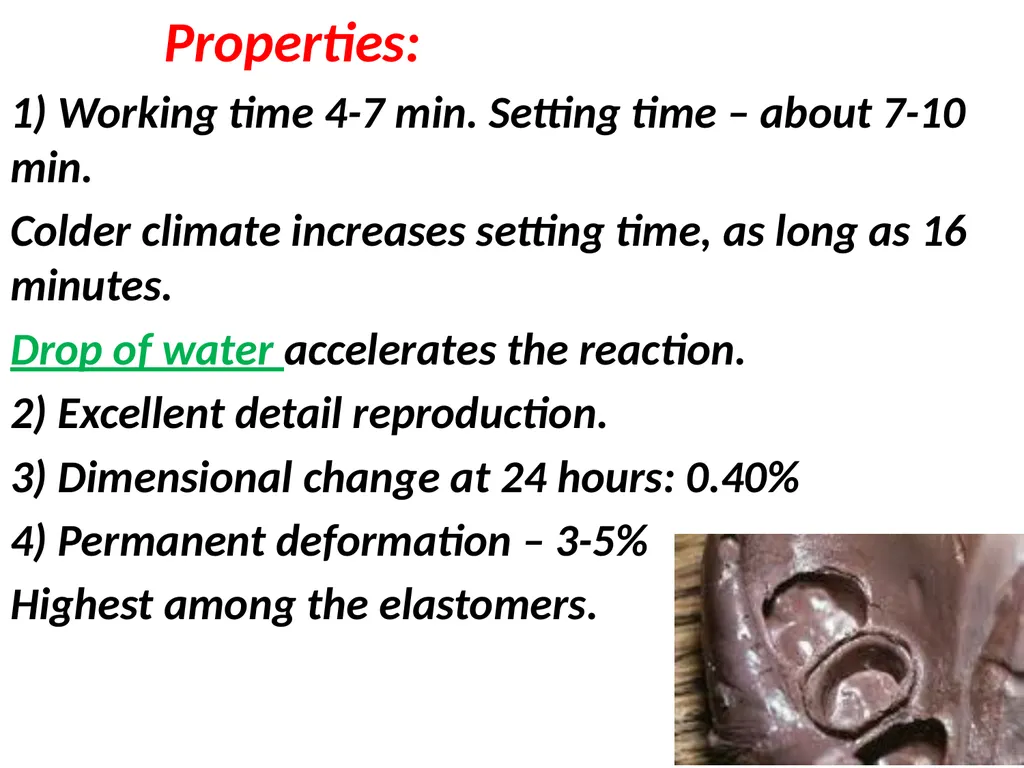 Elastomeric Impression Materials Dr. Manar Nazhat - slide 19 of 24