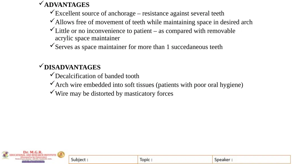 Topic : INTERCEPTIVE ORTHODONTICS-II Subject Code - slide 44 of 56