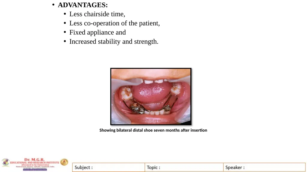 Topic : INTERCEPTIVE ORTHODONTICS-II Subject Code - slide 50 of 56