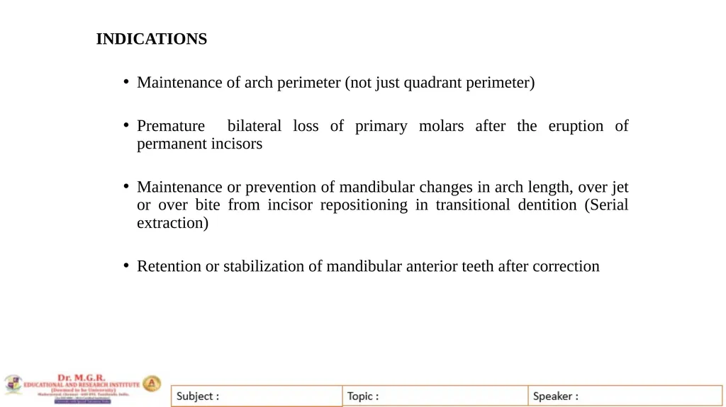 Topic : INTERCEPTIVE ORTHODONTICS-II Subject Code - slide 43 of 56