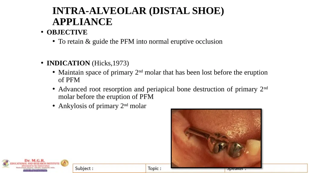 Topic : INTERCEPTIVE ORTHODONTICS-II Subject Code - slide 48 of 56