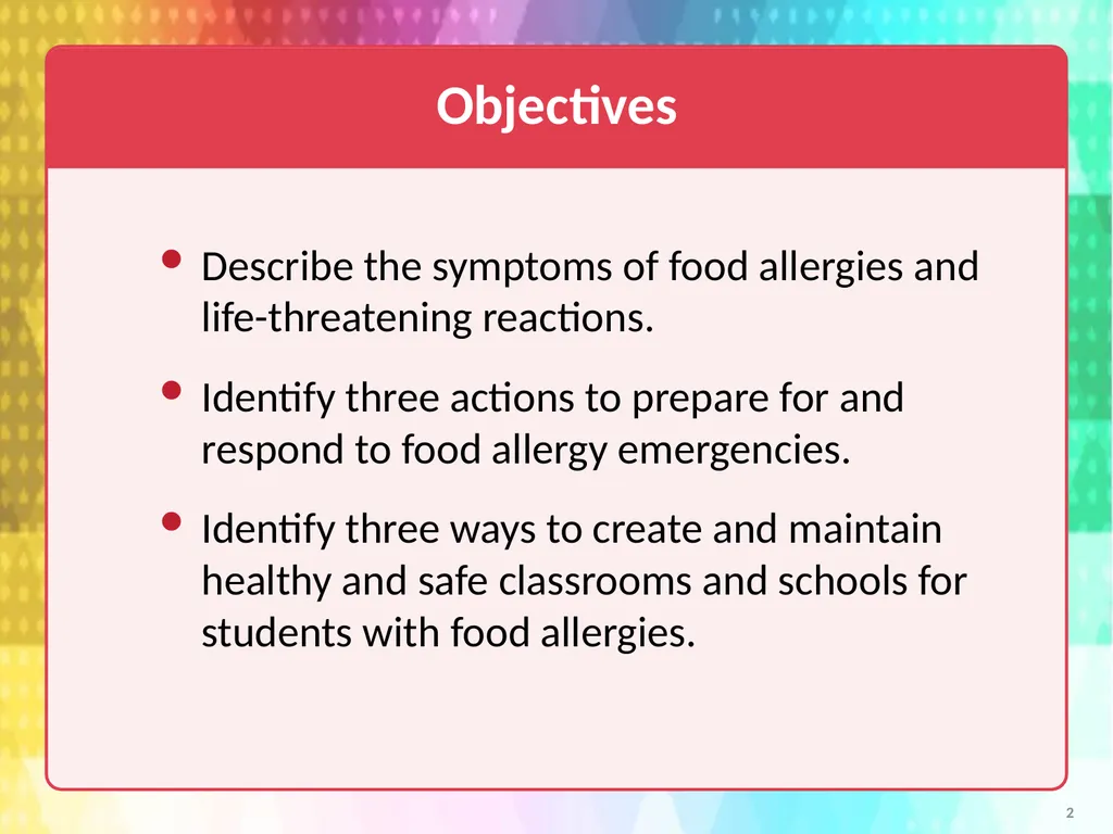 Voluntary Guidelines for Managing Food Allergies - slide 2 of 19