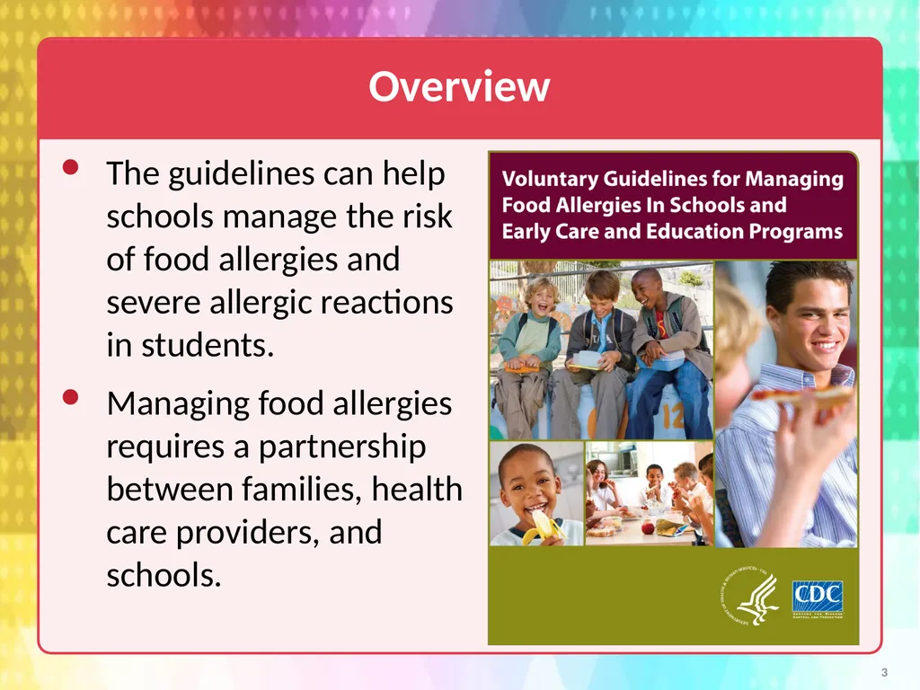 Voluntary Guidelines for Managing Food Allergies - slide 3 of 19