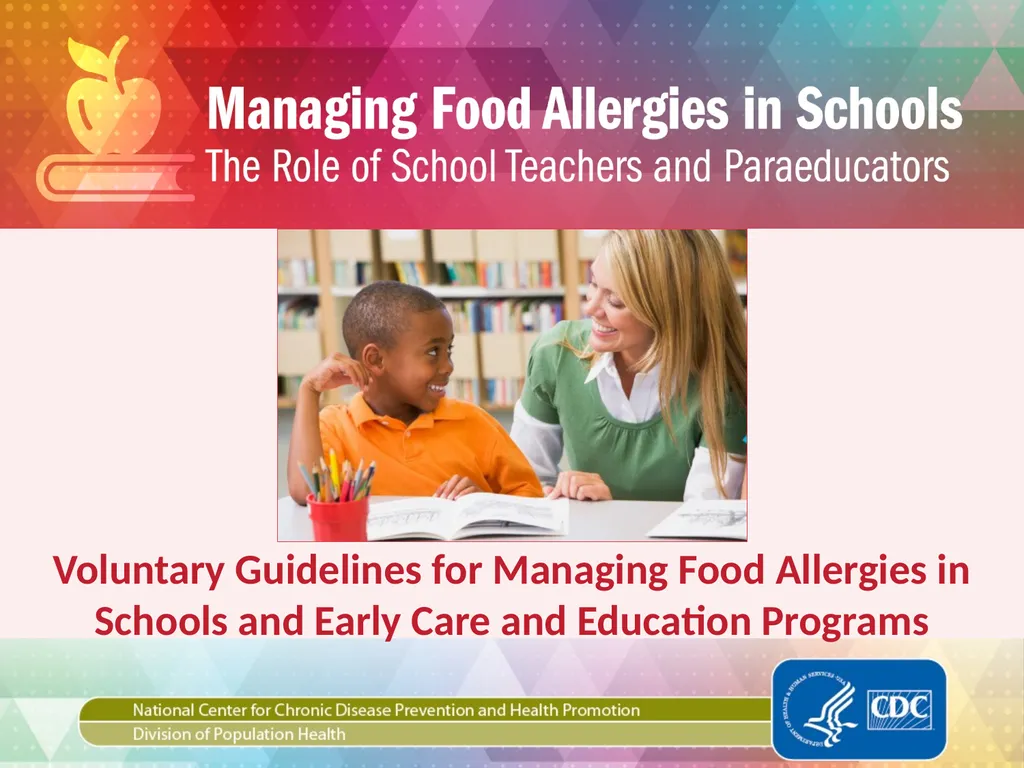 Voluntary Guidelines for Managing Food Allergies - slide 1 of 19