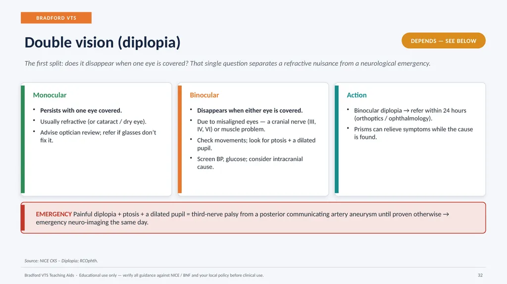BRADFORD VTS TEACHING AIDS Eye Emergencies in - slide 32 of 36