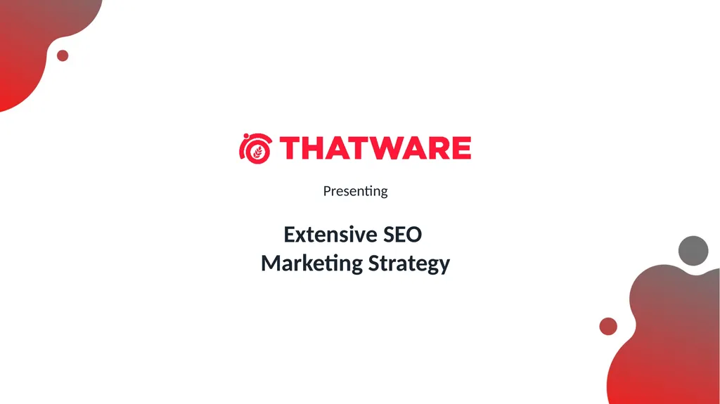 Presenting Extensive SEO Marketing Strategy Index - slide 1 of 23