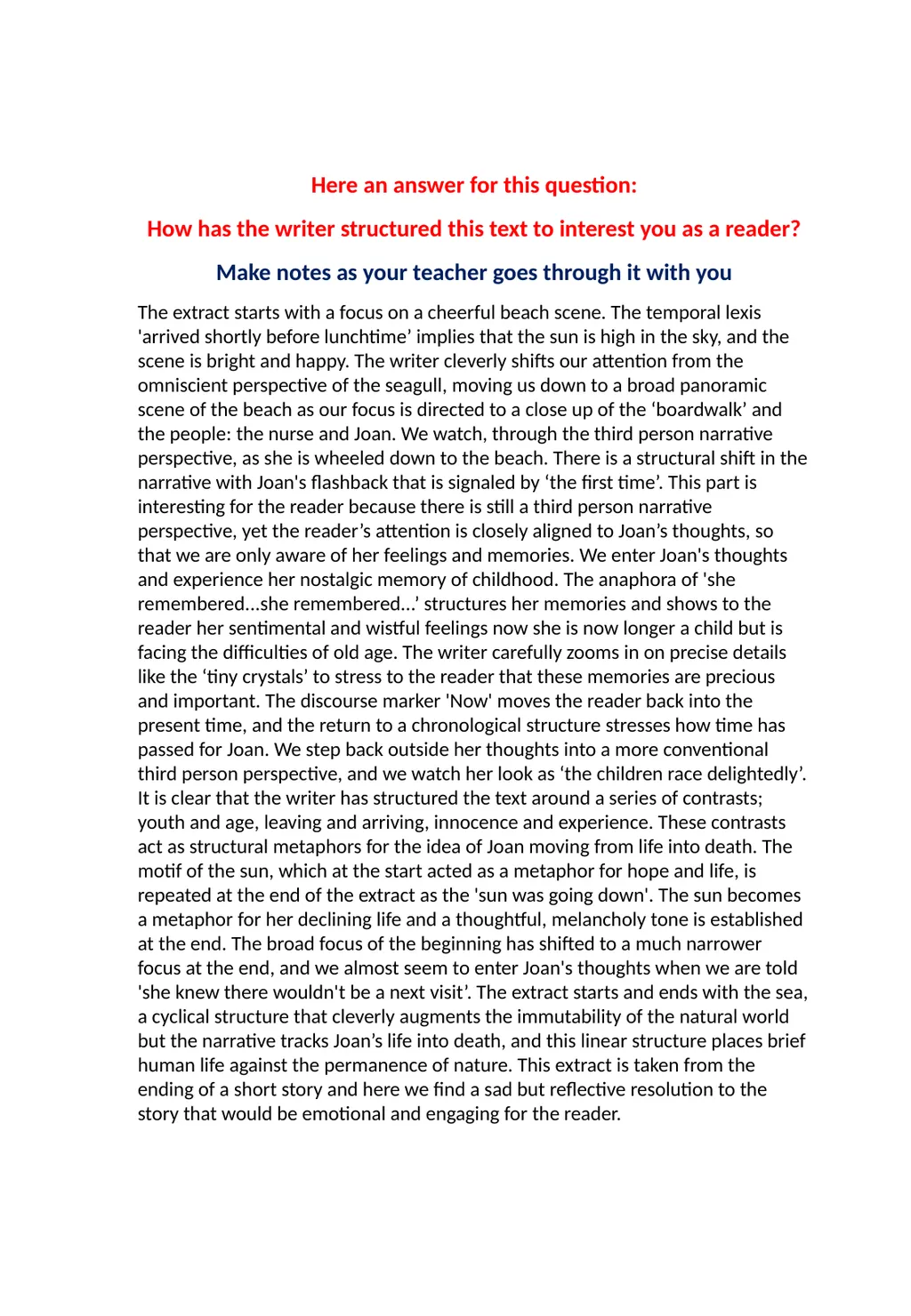 Teaching Structure – a one stop shop Structure and - slide 6 of 31