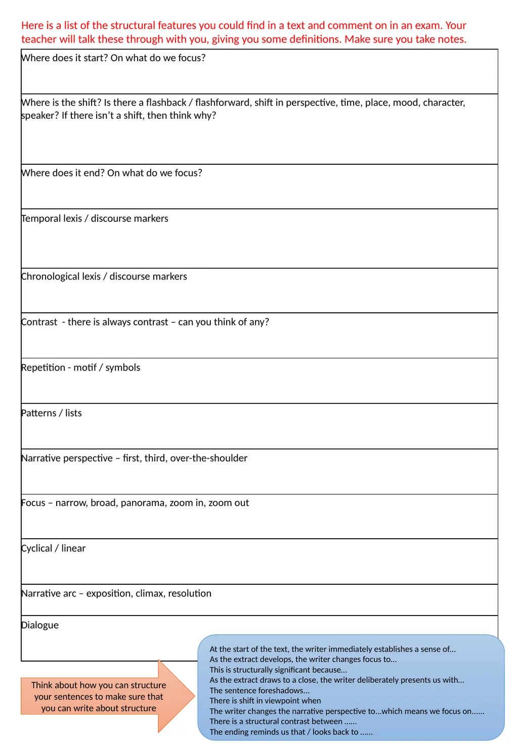 Teaching Structure – a one stop shop Structure and - slide 4 of 31