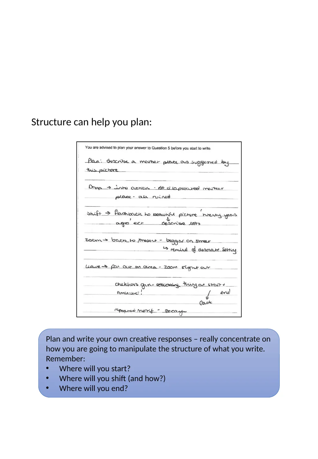 Teaching Structure – a one stop shop Structure and - slide 19 of 31