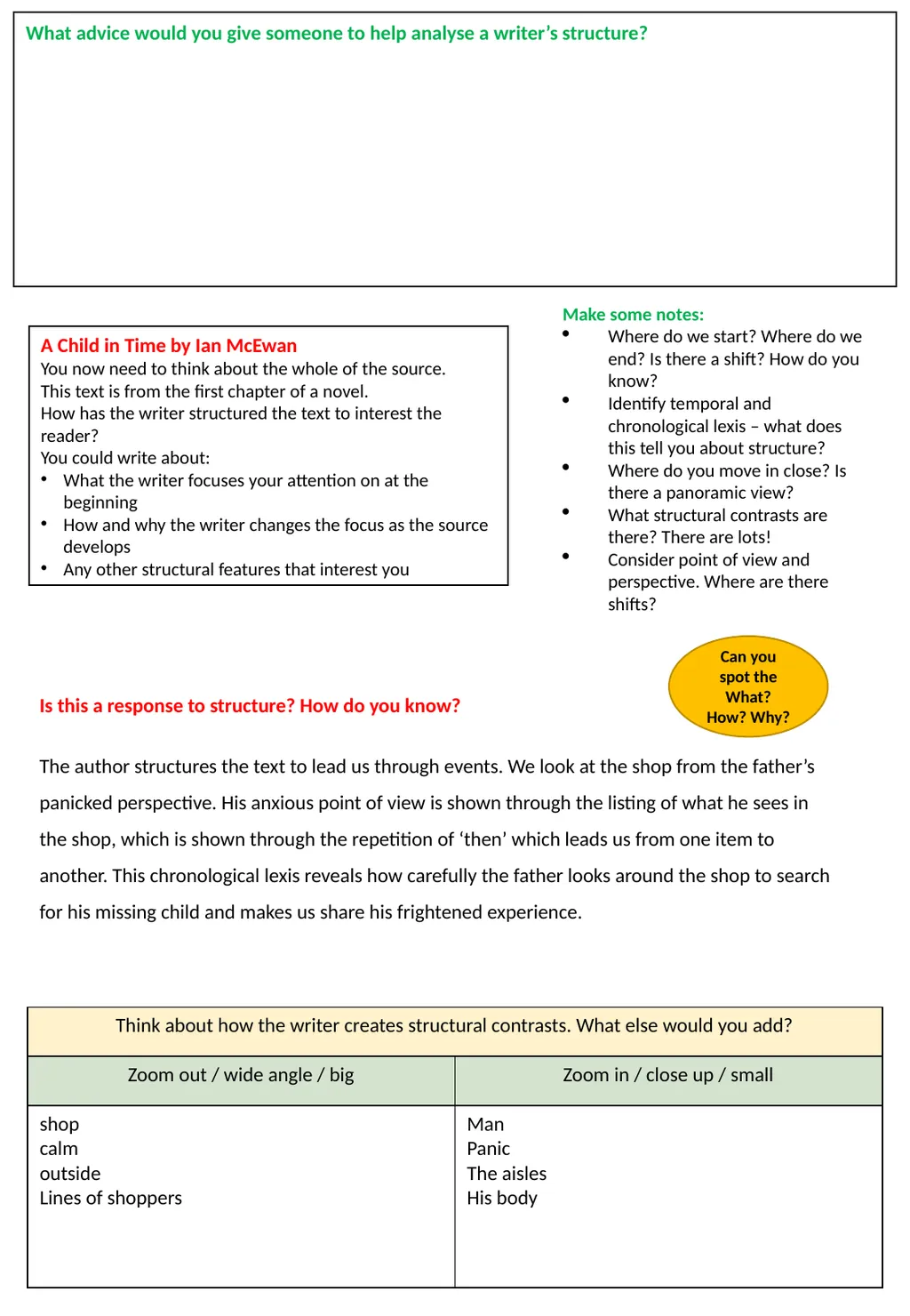 Teaching Structure – a one stop shop Structure and - slide 10 of 31