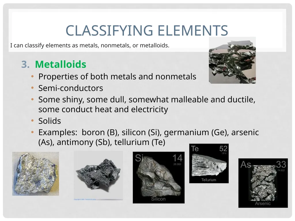 Elements, Compounds, and Mixtures Objectives - slide 8 of 21