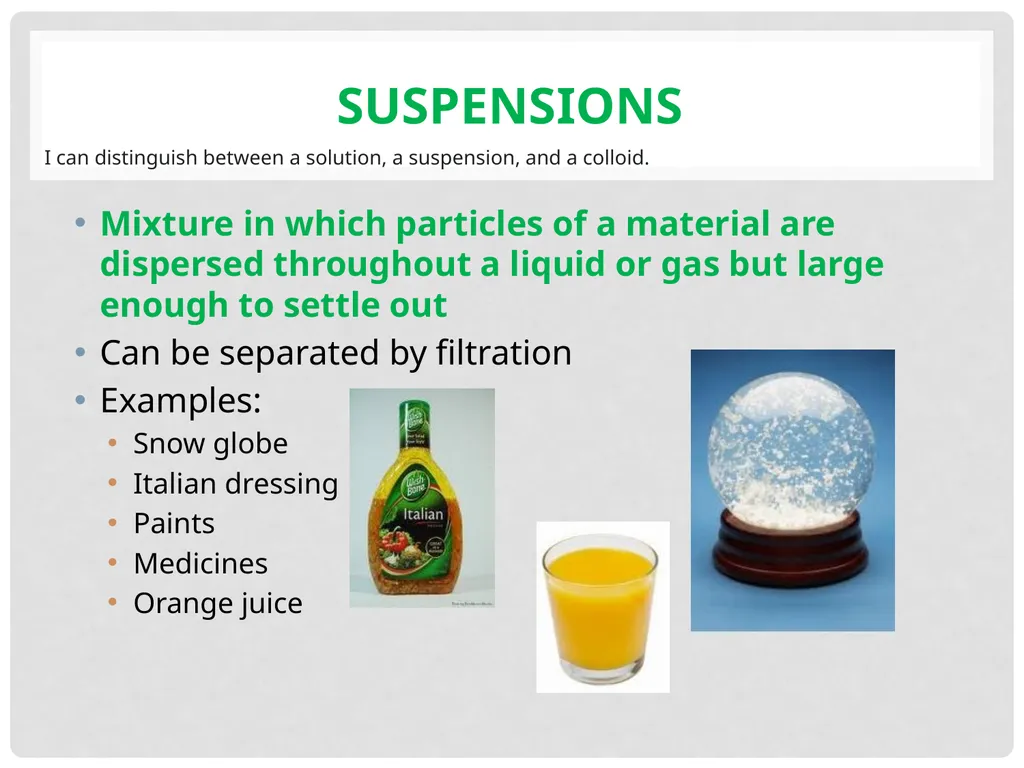 Elements, Compounds, and Mixtures Objectives - slide 20 of 21