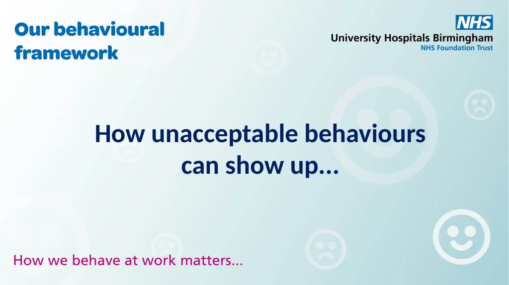 How We Behave Matters Team Session ​ Objectives - slide 11 of 18