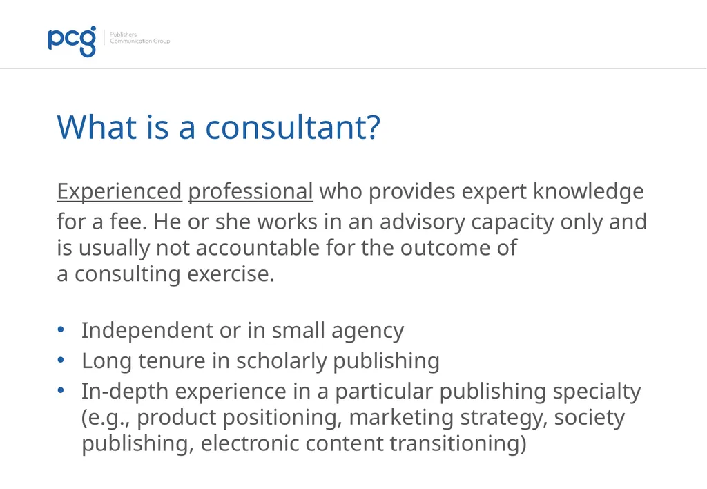 When you can’t do it yourself….. Consultants and - slide 6 of 17
