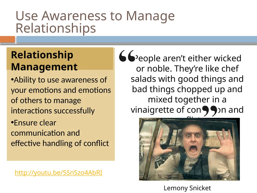Emotional Intelligence Emotional Intelligence (EI) - slide 19 of 26