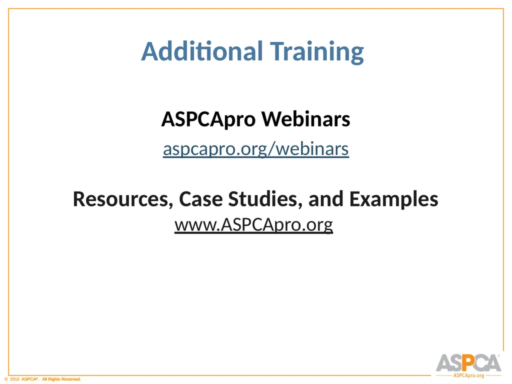 Basic Orientation for Staff and Volunteers - slide 40 of 40
