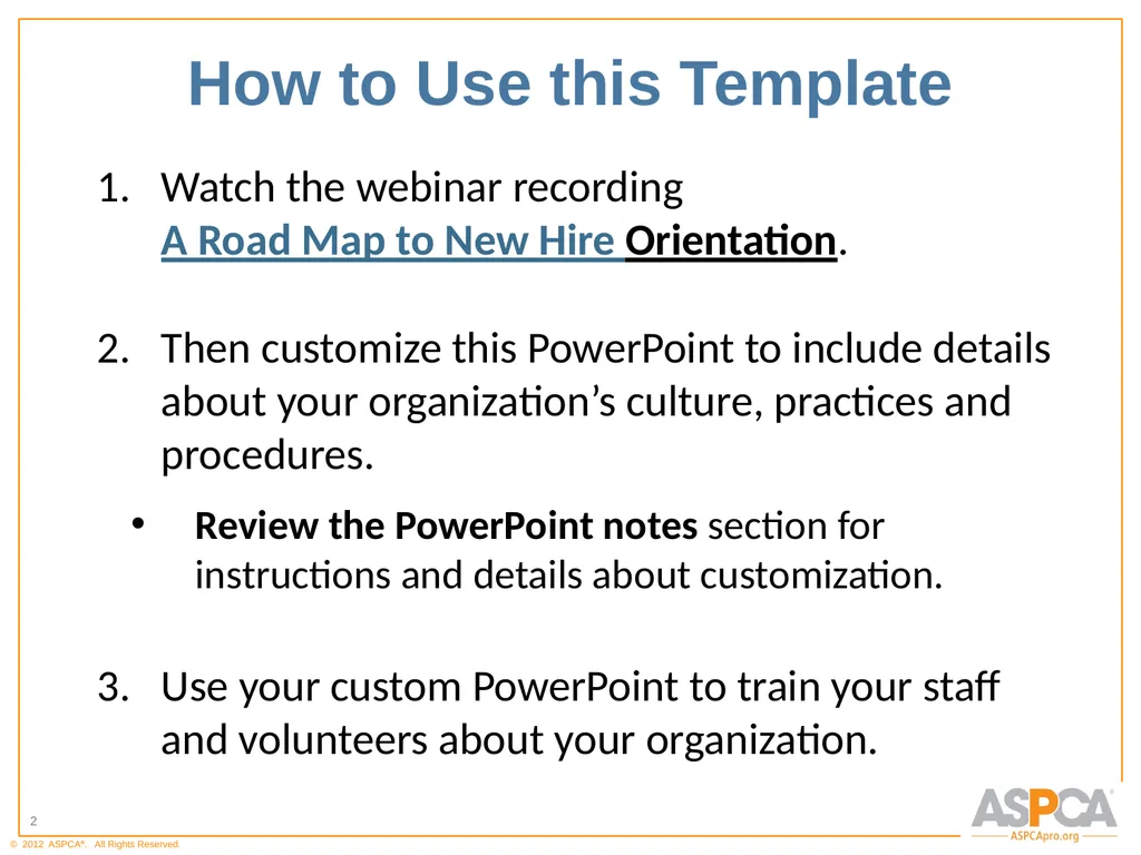 Basic Orientation for Staff and Volunteers - slide 2 of 40