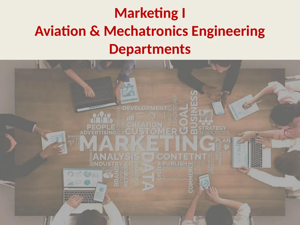 Marketing I Aviation & Mechatronics Engineering - slide 1 of 17