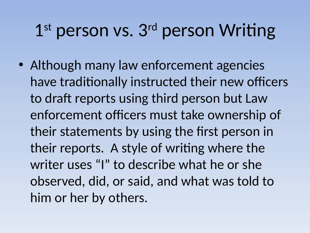 EFFECTIVE REPORT WRITING Performance Objectives - slide 36 of 73