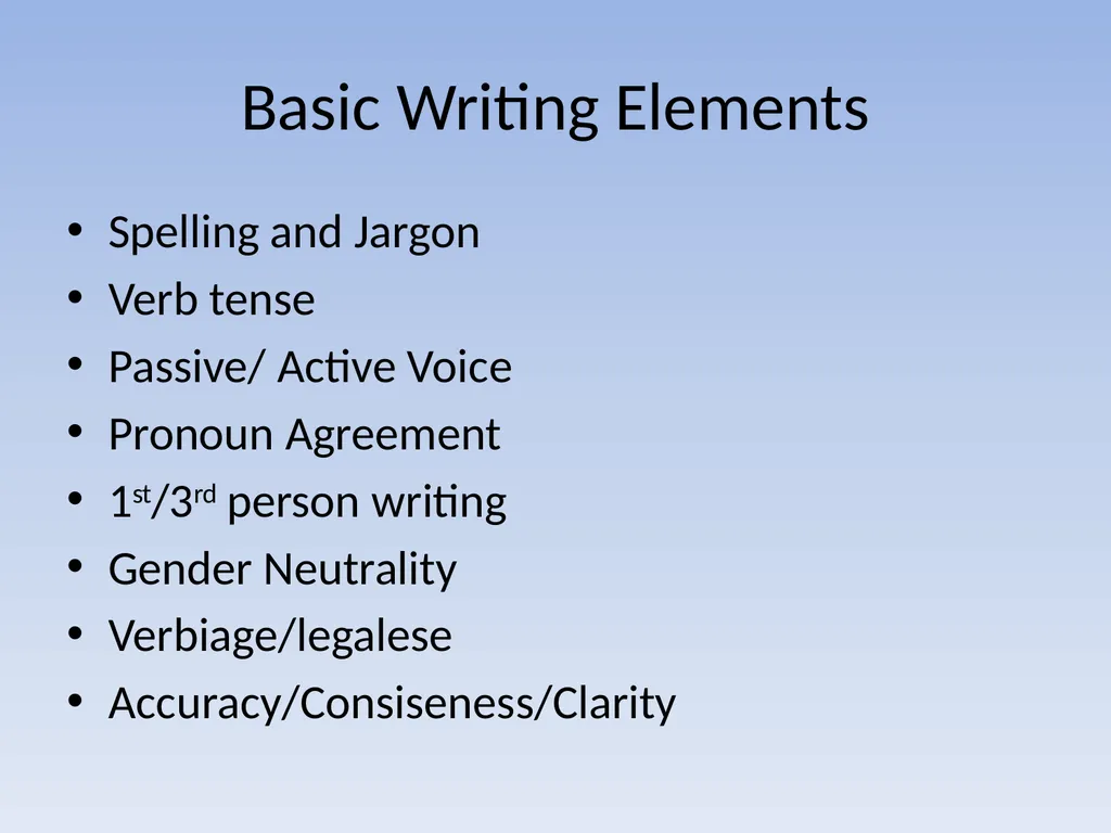 EFFECTIVE REPORT WRITING Performance Objectives - slide 29 of 73