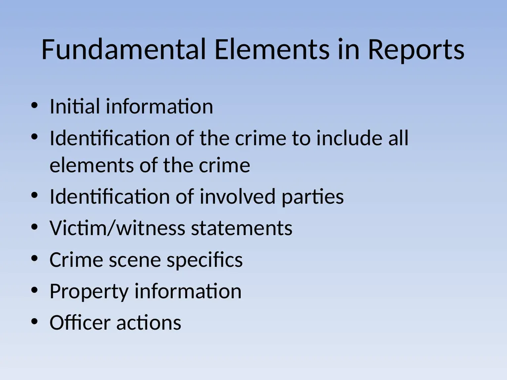 EFFECTIVE REPORT WRITING Performance Objectives - slide 17 of 73