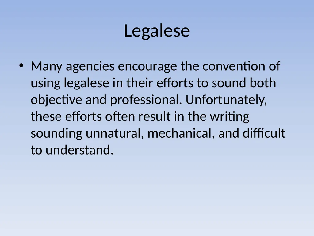 EFFECTIVE REPORT WRITING Performance Objectives - slide 41 of 73