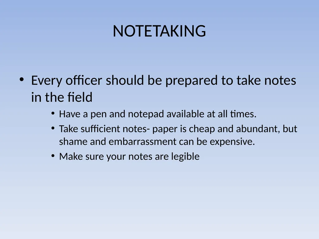 EFFECTIVE REPORT WRITING Performance Objectives - slide 11 of 73