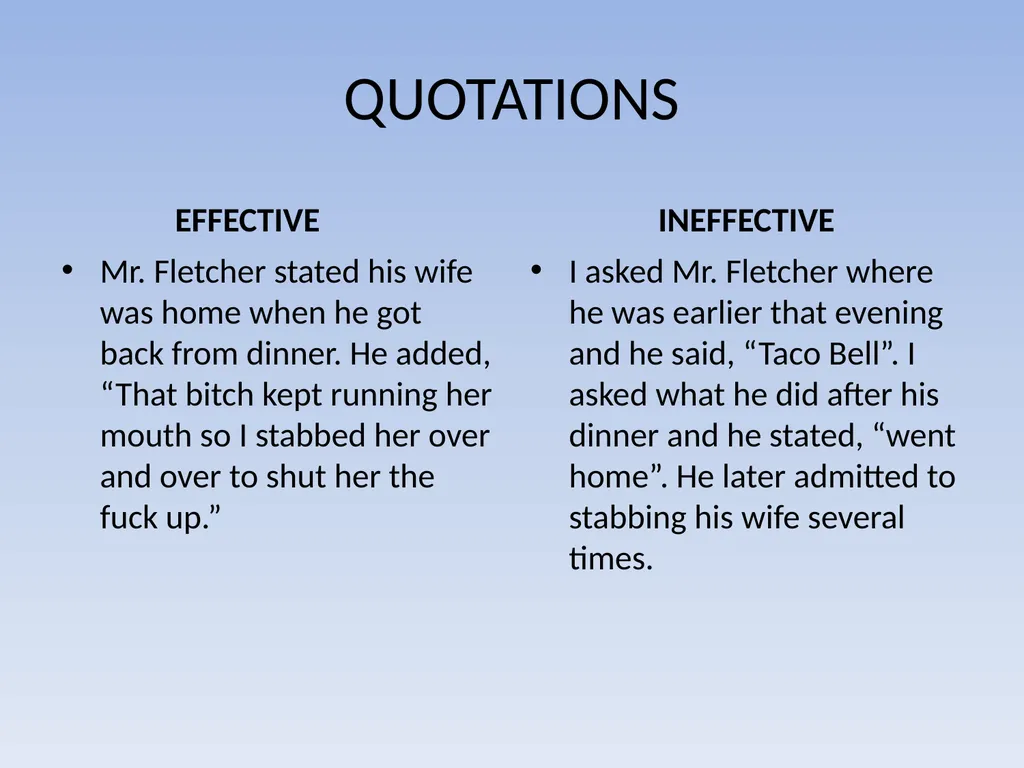 EFFECTIVE REPORT WRITING Performance Objectives - slide 50 of 73
