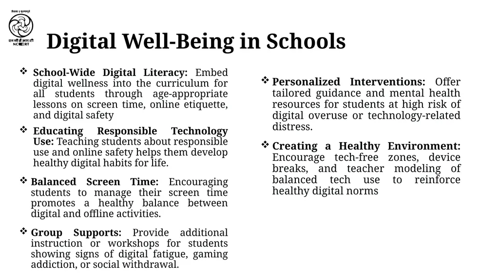 Digital Well‑Being: Concept and Scope Dr. Shalini - slide 19 of 23
