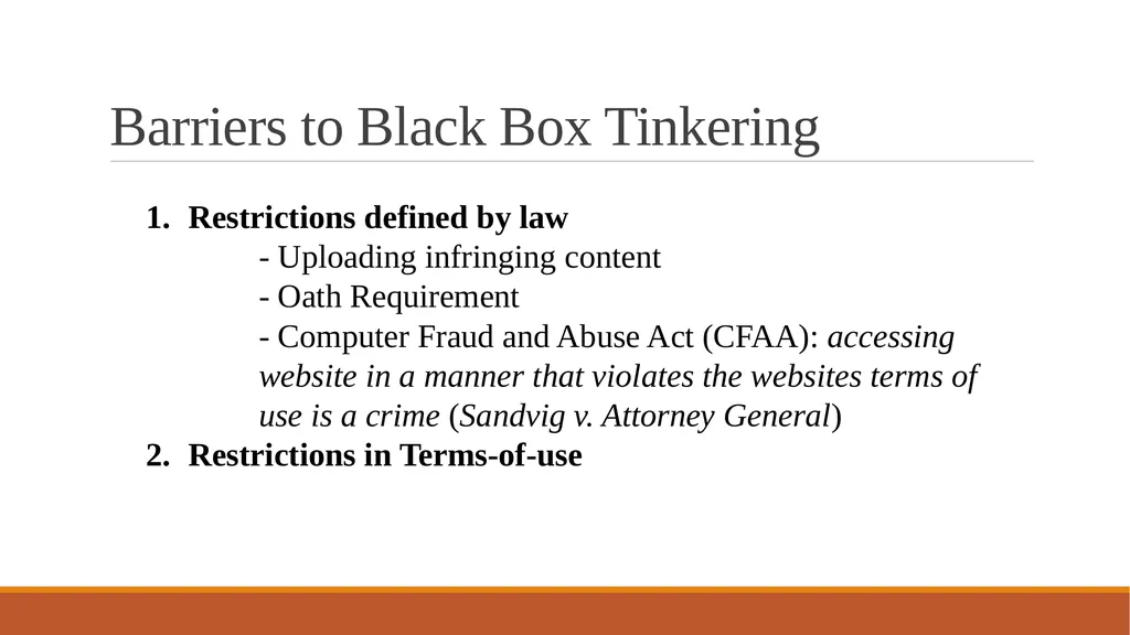 Black Box Tinkering: Beyond Disclosure in - slide 19 of 20